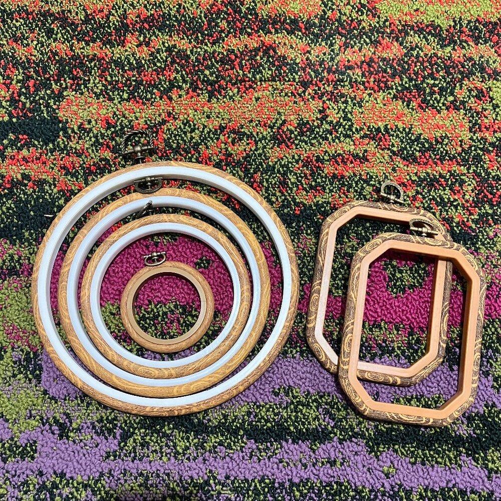 cross stitch/embroidery hoops